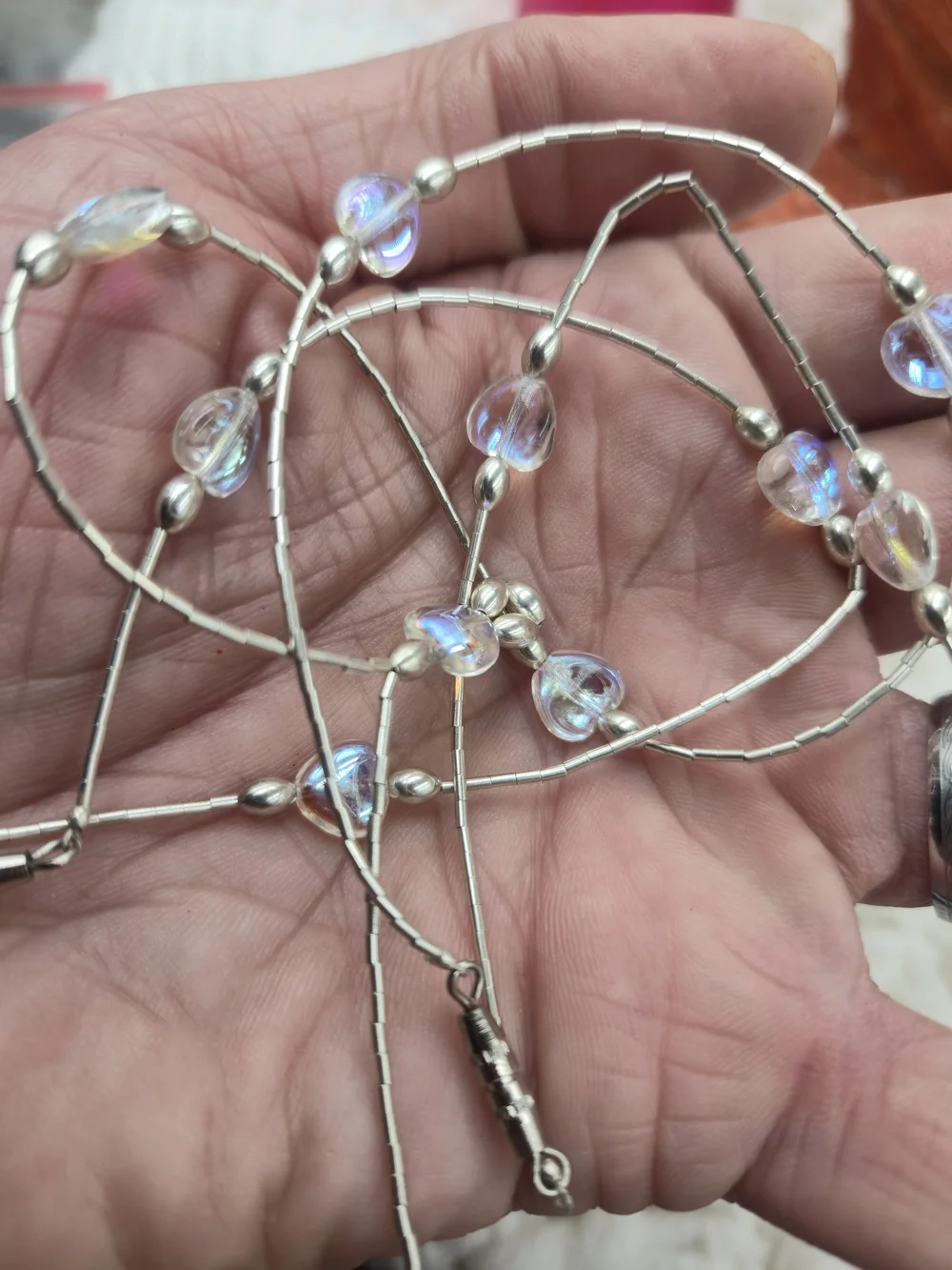 Sterling Silver Set necklace And Bracelet features a silver snake chain